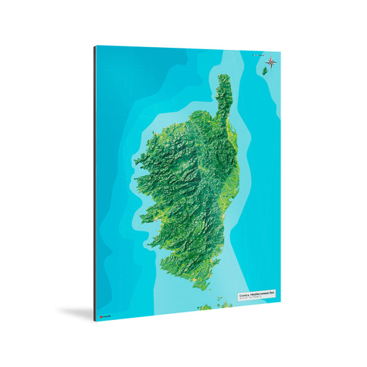 Korsika-Karte [Jalma Design] Weltkarte Landkarte Stadtkarte von mapdid