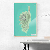 Korsika-Karte [Nani Design] im Raum 2 | Weltkarte Landkarte Stadtkarte von mapdid