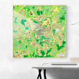 Dortmund-Karte [Jalma Design] im Raum 2 | Weltkarte Landkarte Stadtkarte von mapdid