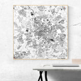 Dortmund-Karte [Kaia Design] im Raum 2 | Weltkarte Landkarte Stadtkarte von mapdid