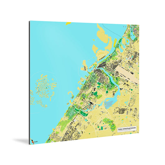 Dubai-Karte [Jalma Design] Weltkarte Landkarte Stadtkarte von mapdid