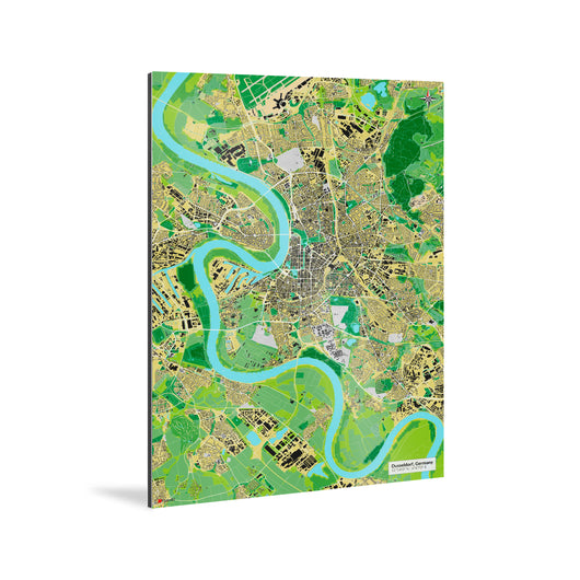 Düsseldorf-Karte [Jalma Design] Weltkarte Landkarte Stadtkarte von mapdid