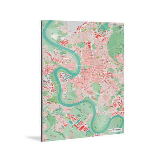 Düsseldorf-Karte [Nani Design] Weltkarte Landkarte Stadtkarte von mapdid