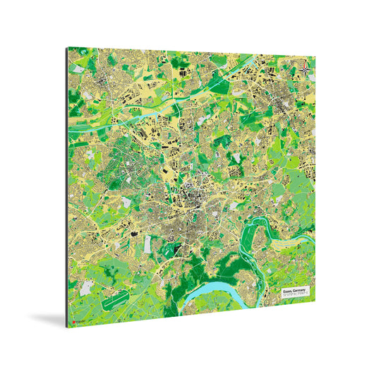 Essen-Karte [Jalma Design] Weltkarte Landkarte Stadtkarte von mapdid