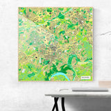 Essen-Karte [Jalma Design] im Raum 2 | Weltkarte Landkarte Stadtkarte von mapdid
