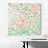 Essen-Karte [Nani Design] im Raum 2 | Weltkarte Landkarte Stadtkarte von mapdid
