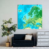 Europakarte [Jalma Design] im Raum 1 | Weltkarte Landkarte Stadtkarte von mapdid