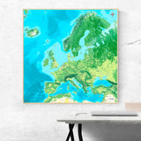 Europakarte [Jalma Design] im Raum 2 | Weltkarte Landkarte Stadtkarte von mapdid