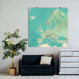Europakarte [Nani Design] im Raum 2 | Weltkarte Landkarte Stadtkarte von mapdid