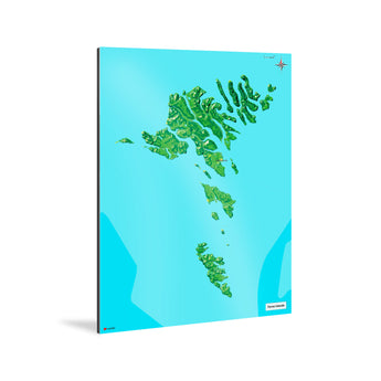 Färöer Inseln-Landkarte [Jalma Design] Weltkarte Landkarte Stadtkarte von mapdid