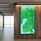 Finnland-Karte [Jalma Design] im Raum 1 | Weltkarte Landkarte Stadtkarte von mapdid