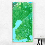 Finnland-Karte [Jalma Design] im Raum 2 | Weltkarte Landkarte Stadtkarte von mapdid