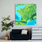 Frankreich-Karte [Jalma Design] im Raum 1 | Weltkarte Landkarte Stadtkarte von mapdid