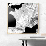 Frankreich-Karte [Kaia Design] im Raum 2 | Weltkarte Landkarte Stadtkarte von mapdid