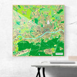 Frankfurt-Karte [Jalma Design] im Raum 2 | Weltkarte Landkarte Stadtkarte von mapdid