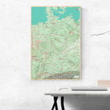 Deutschland-Karte [Nani Design] im Raum 2 | Weltkarte Landkarte Stadtkarte von mapdid