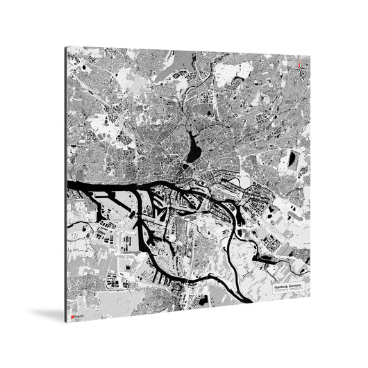 Hamburg-Karte [Kaia Design] Weltkarte Landkarte Stadtkarte von mapdid
