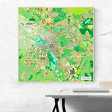 Hannover-Karte [Jalma Design] im Raum 2 | Weltkarte Landkarte Stadtkarte von mapdid