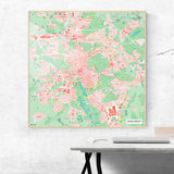 Hannover-Karte [Nani Design] im Raum 2 | Weltkarte Landkarte Stadtkarte von mapdid