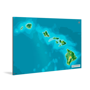 Hawaii-Karte [Jalma Design] Weltkarte Landkarte Stadtkarte von mapdid