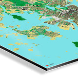 Helsinki-Karte [Jalma Design] Detail | Weltkarte Landkarte Stadtkarte von mapdid