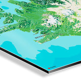 Island-Karte [Jalma Design] Detail | Weltkarte Landkarte Stadtkarte von mapdid