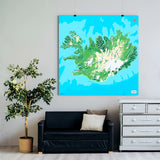 Island-Karte [Jalma Design] im Raum 1 | Weltkarte Landkarte Stadtkarte von mapdid