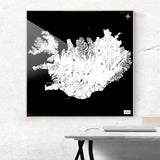 Island-Karte [Kaia Design] im Raum 2 | Weltkarte Landkarte Stadtkarte von mapdid