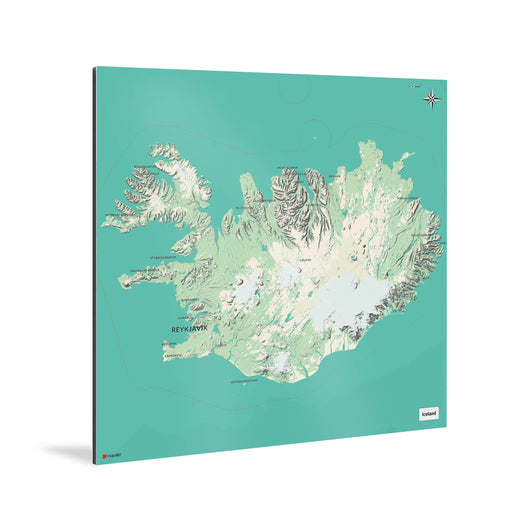 Island-Karte [Nani Design] Weltkarte Landkarte Stadtkarte von mapdid