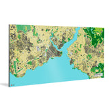 Istanbul-Karte [Jalma Design] Weltkarte Landkarte Stadtkarte von mapdid