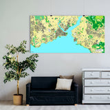 Istanbul-Karte [Jalma Design] im Raum 1 | Weltkarte Landkarte Stadtkarte von mapdid