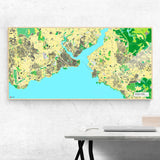 Istanbul-Karte [Jalma Design] im Raum 2 | Weltkarte Landkarte Stadtkarte von mapdid