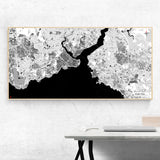 Istanbul-Karte [Kaia Design] im Raum 2 | Weltkarte Landkarte Stadtkarte von mapdid