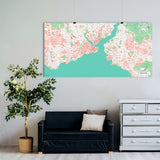 Istanbul-Karte [Nani Design] im Raum 1 | Weltkarte Landkarte Stadtkarte von mapdid