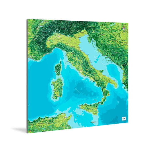 Italien-Karte [Jalma Design] Weltkarte Landkarte Stadtkarte von mapdid