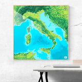 Italien-Karte [Jalma Design] im Raum 2 | Weltkarte Landkarte Stadtkarte von mapdid