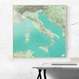 Italien-Karte [Nani Design] im Raum 2 | Weltkarte Landkarte Stadtkarte von mapdid