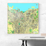 Jakarta-Karte [Jalma Design] im Raum 2 | Weltkarte Landkarte Stadtkarte von mapdid