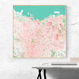 Jakarta-Karte [Nani Design] im Raum 2 | Weltkarte Landkarte Stadtkarte von mapdid