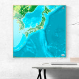 Japan-Landkarte [Jalma Design] im Raum 2 | Weltkarte Landkarte Stadtkarte von mapdid