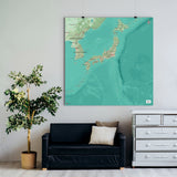 Japan-Landkarte [Nani Design] im Raum 1 | Weltkarte Landkarte Stadtkarte von mapdid