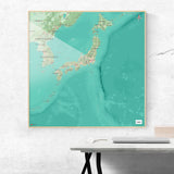 Japan-Landkarte [Nani Design] im Raum 2 | Weltkarte Landkarte Stadtkarte von mapdid