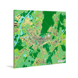 Karlsruhe-Karte [Jalma Design] Weltkarte Landkarte Stadtkarte von mapdid