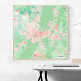 Karlsruhe-Karte [Nani Design] im Raum 2 | Weltkarte Landkarte Stadtkarte von mapdid
