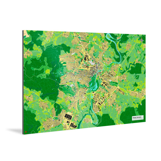 Kassel-Karte [Jalma Design] Weltkarte Landkarte Stadtkarte von mapdid