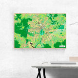 Kassel-Karte [Jalma Design] im Raum 2 | Weltkarte Landkarte Stadtkarte von mapdid