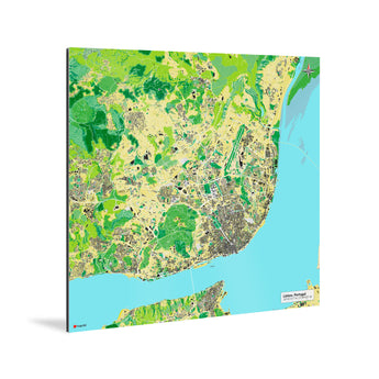 Lissabon-Karte [Jalma Design] Weltkarte Landkarte Stadtkarte von mapdid