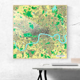 London-Karte [Jalma Design] im Raum 2 | Weltkarte Landkarte Stadtkarte von mapdid