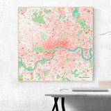 London-Karte [Nani Design] im Raum 2 | Weltkarte Landkarte Stadtkarte von mapdid