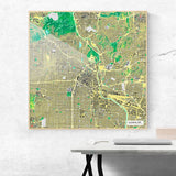 Los Angeles-Karte [Jalma Design] im Raum 2 | Weltkarte Landkarte Stadtkarte von mapdid